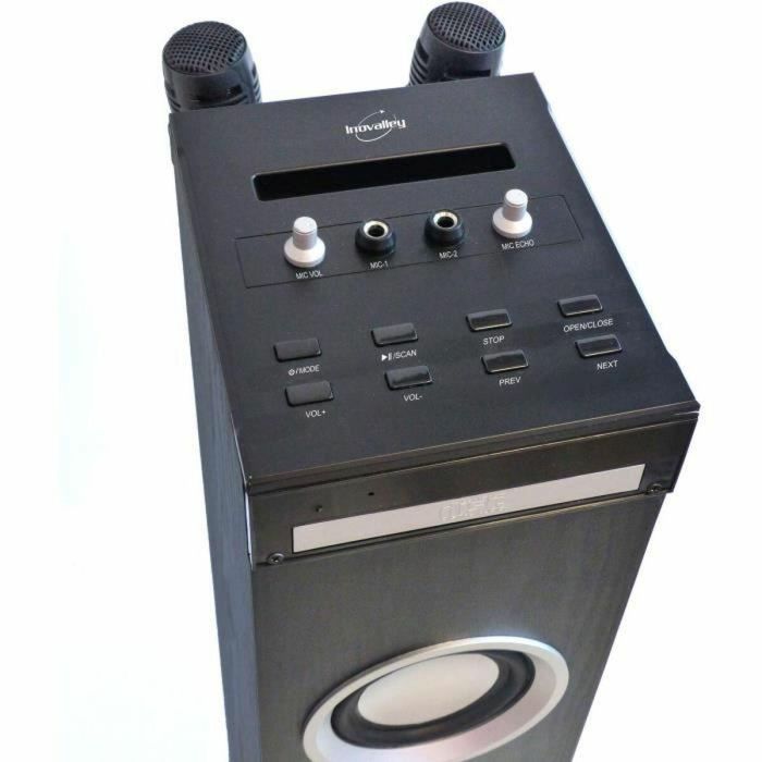 Inovalley HP49CD - Torre de Sonido Bluetooth V5 con Reproductor CD, Karaoke, 100W, Radio FM, USB, 2 Entradas Micrófono y Mando - Negro 2 Inovalley HP49CD - Torre de Sonido Bluetooth V5 con Reproductor CD, Karaoke, 100W, Radio FM, USB, 2 Entradas Micrófono y Mando - Negro 2