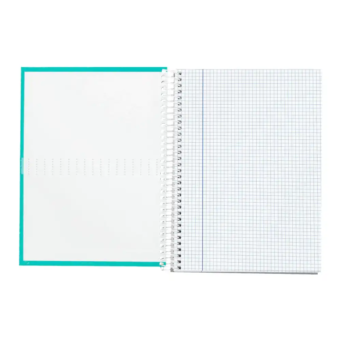 Liderpapel Cuaderno Espiral A4 Micro Crafty Tapa Forrada 120 Hojas 90gr Cuadro 5mm 5 Bandas Color Turquesa 7 Liderpapel Cuaderno Espiral A4 Micro Crafty Tapa Forrada 120 Hojas 90gr Cuadro 5mm 5 Bandas Color Turquesa 7