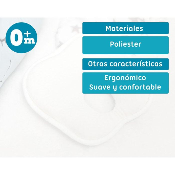 KioKids Almohada Ergonómica para Bebés Recién Nacidos +0 Meses. Previene la Plagiocefalia y Cabeza Plana. Suave y Blanca 5 KioKids Almohada Ergonómica para Bebés Recién Nacidos +0 Meses. Previene la Plagiocefalia y Cabeza Plana. Suave y Blanca 5