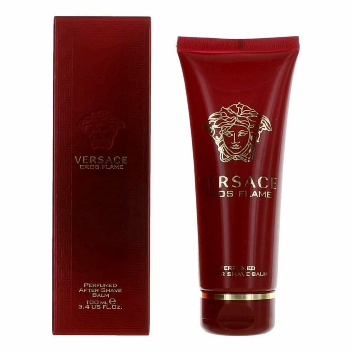 Versace Eros Flame After Shave Bálsamo Hombre 100ml - Suaviza y Calma la Piel Post-Afeitado con Aroma Cautivador