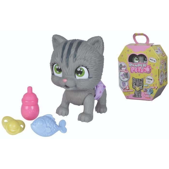 Smoby SIM1686635604625 Pamper Petz Gato en Adopción - Bebe y Orina, Articulado, 4 Accesorios + Certificado (3+ años) Smoby SIM1686635604625 Pamper Petz Gato en Adopción - Bebe y Orina, Articulado, 4 Accesorios + Certificado (3+ años)