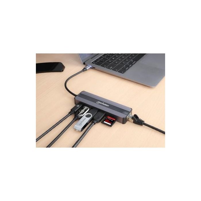 MANHATTAN 7-in-1 Dockingstation HDMI RJ45 2xUSB-A SD/MicroSD 2