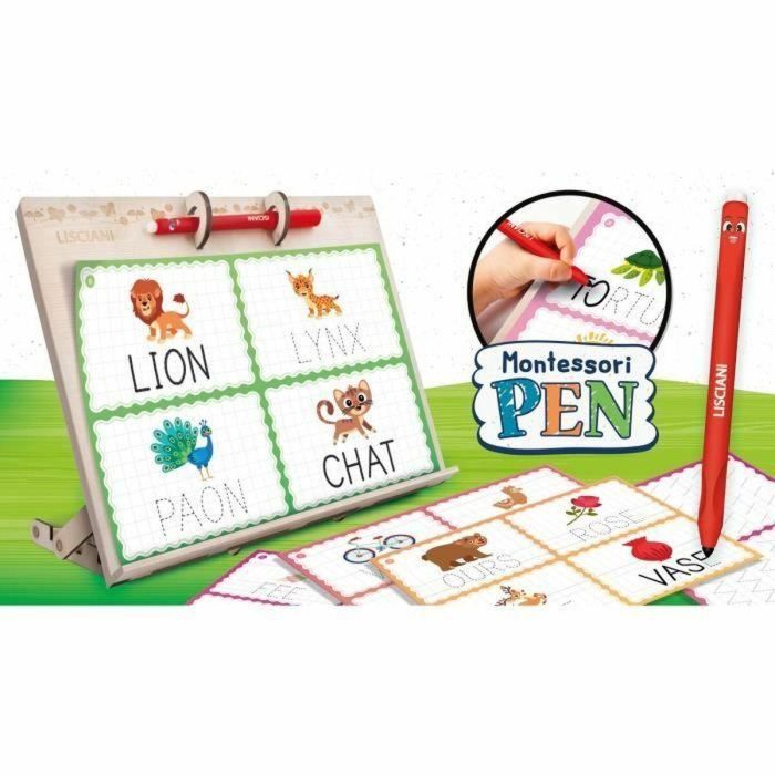 Liscianigiochi LIS8008324112319 Mesa de Dibujo y Escritura Montessori Pen – Juego Educativo para Niños +3 Años 3