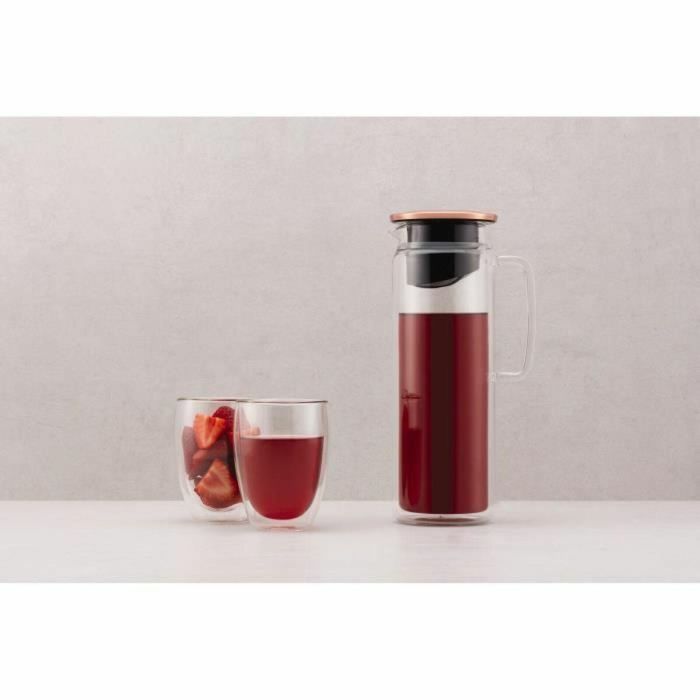 Bodum 1,2 L Jarra de Vidrio con Infusor, Tapa de Cobre con Filtro, Transparente - BOD0699965373641 2