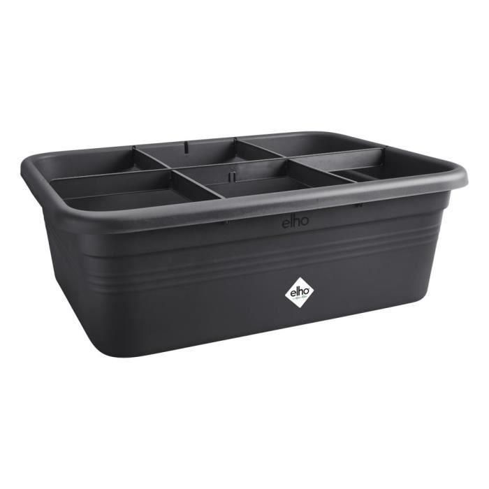 Elho ELH8711904529581 Jardinera Green Basics Jardín de Cultivo, Negro, Tamaño L, 76x57x27 cm, 100% reciclado para exterior Elho ELH8711904529581 Jardinera Green Basics Jardín de Cultivo, Negro, Tamaño L, 76x57x27 cm, 100% reciclado para exterior