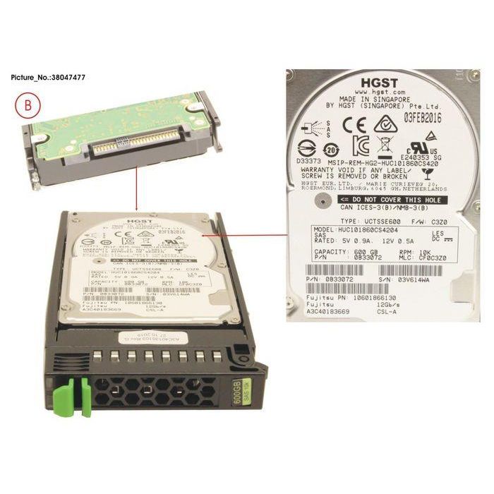 CoreParts 600GB 2,5" SATA 10K RPM for Primergy RX300 S8, CoreParts 600GB 2,5" SATA 10K RPM for Primergy RX300 S8,