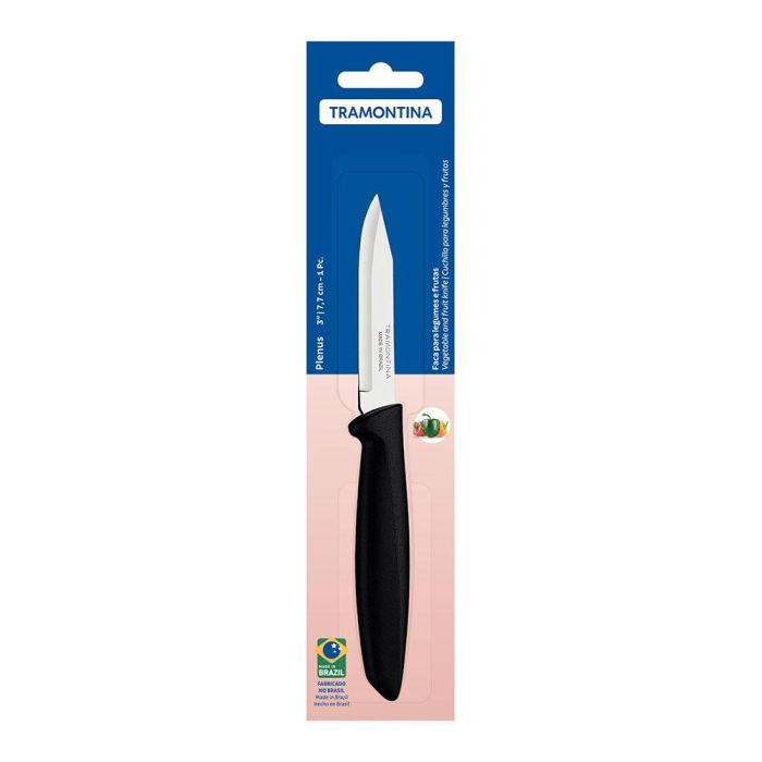 Cuchillo para legumbres y frutas 3" plenus negro tramontina 1