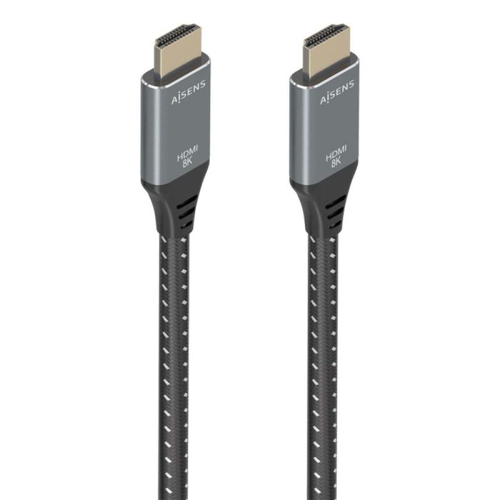 AISENS - CABLE HDMI V2.1 ULTRA ALTA VELOCIDAD / HEC 8K@60HZ 48GBPS, A/M-A/M, GRIS/NEGRO, 10M 1 AISENS - CABLE HDMI V2.1 ULTRA ALTA VELOCIDAD / HEC 8K@60HZ 48GBPS, A/M-A/M, GRIS/NEGRO, 10M 1