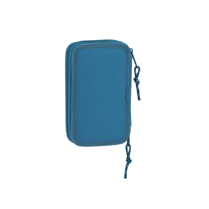 Blackfit8 28 pcs Plumier Doble Pequeño Egeo Azul 600D Poliéster 3