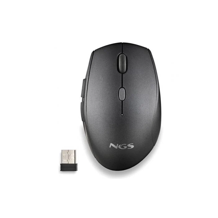 Ratón Inalámbrico NGS BEEBLACK Negro 1600 dpi 3 Ratón Inalámbrico NGS BEEBLACK Negro 1600 dpi 3