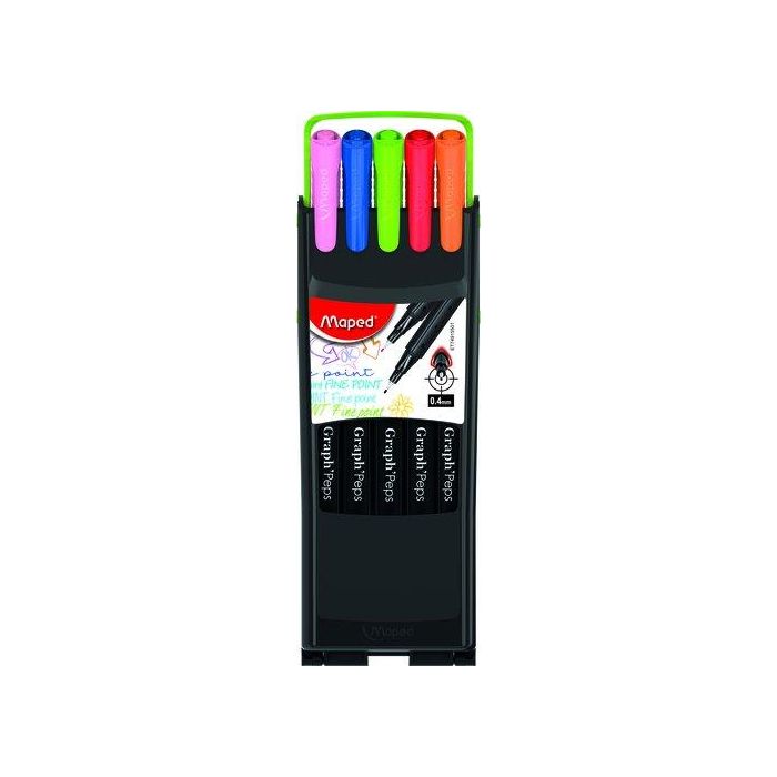Rotulador Fibra Maped Graph Peps Compact Estuche De 10 12 unidades