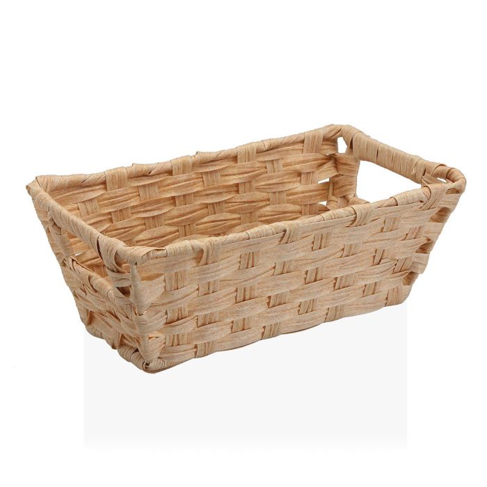 Cesta Multiusos Versa 17 x 11,5 x 29 cm Con asas Beige Cesta Multiusos Versa 17 x 11,5 x 29 cm Con asas Beige