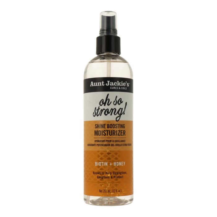 Aunt Jackie's Spray Hidratante Biotina y Miel 354ml - Fortalece y Restaura Cabello Seco, Dañado o Quebradizo
