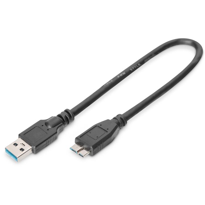 Digitus Cable USB 3.0 Tipo A a Micro-USB B Macho/Macho 0.25m Negro