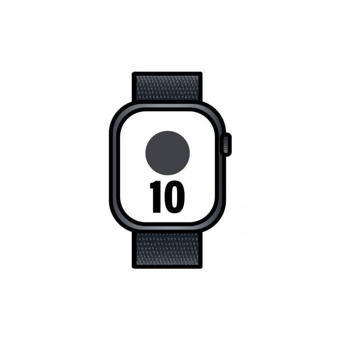 Apple Watch Series 10/ GPS/ 46mm/ Caja de Aluminio Negro Azabache / Correa Loop Deportiva Tinta Apple Watch Series 10/ GPS/ 46mm/ Caja de Aluminio Negro Azabache / Correa Loop Deportiva Tinta