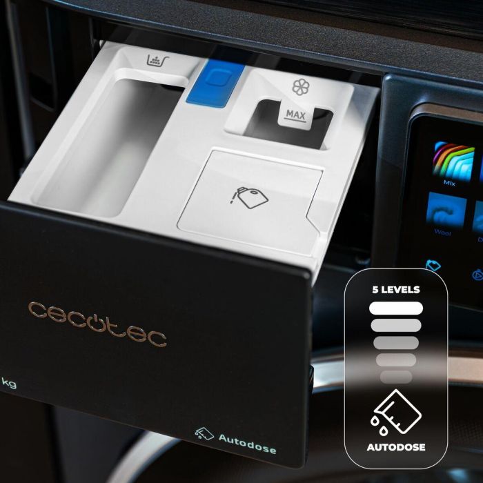 Cecotec Lavadora-Secadora 10 kg 1400 rpm Autodose Inverter Plus 106950 Clase A Blanco 6