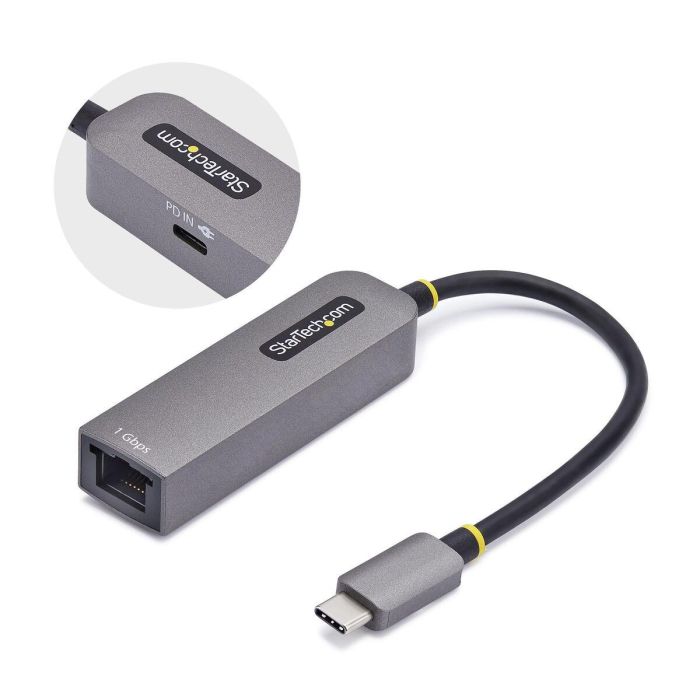 Cable USB Startech 1GPD3-USB-C-ETHERNET Gris