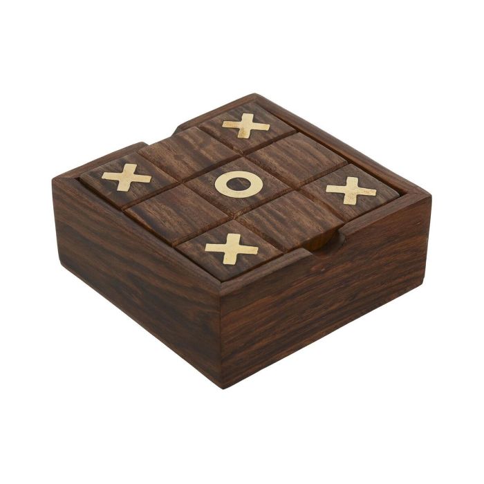 Juego Colonial DKD Home Decor Marron 11.5 x 4.6 x 11.5 cm Set de 2 1