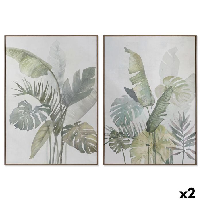 Lienzo DKD Home Decor Blanco Verde Palmeras Tropical 100 x 4 x 140 cm (2 Unidades) 0 Lienzo DKD Home Decor Blanco Verde Palmeras Tropical 100 x 4 x 140 cm (2 Unidades) 0