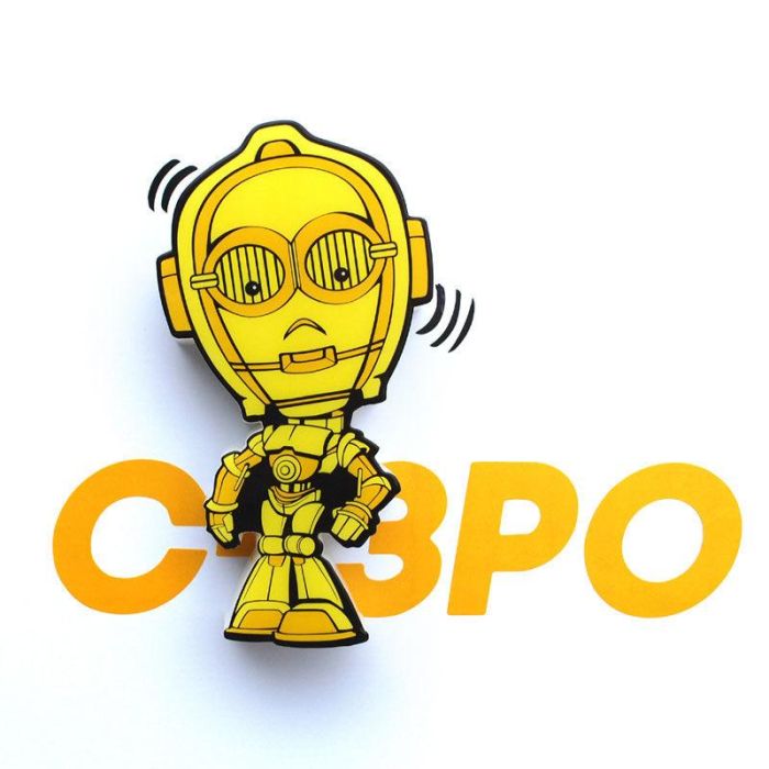 3D Light FX Lámpara 3D LED Mini C-3PO Star Wars que no se calienta 2 3D Light FX Lámpara 3D LED Mini C-3PO Star Wars que no se calienta 2