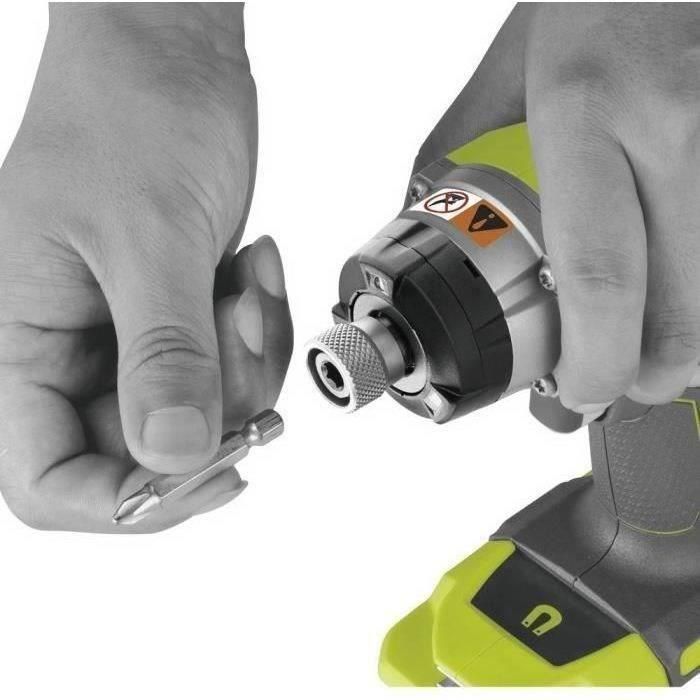 Ryobi Destornillador de Impacto Inalámbrico 18V, 3 Modos de Velocidad Ajustables (40, 120, 220 Nm) 2