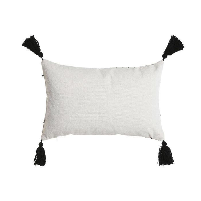 Cojin Shabby DKD Home Decor Blanco Negro 15 x 30 x 50 cm 2