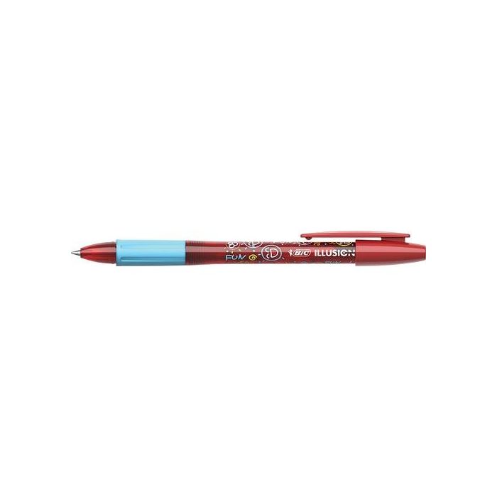 Boligrafo Bic Gelocity Illusion Borrable Rojo (Set de 12) Boligrafo Bic Gelocity Illusion Borrable Rojo (Set de 12)