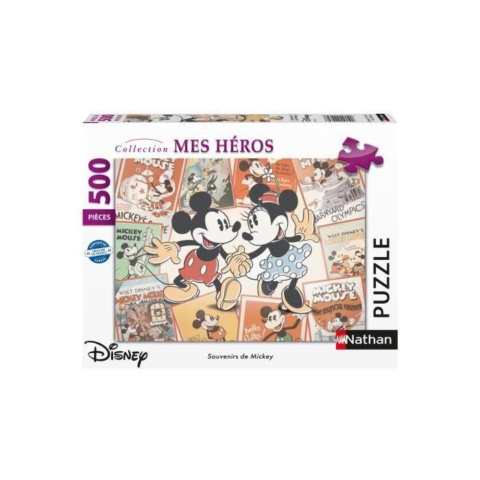 Nathan RAV12000969 Puzzle de 500 Piezas Mickey Disney Memories. Ideal para Adultos y Niños a partir de 12 años. Calidad Premium. 1 Nathan RAV12000969 Puzzle de 500 Piezas Mickey Disney Memories. Ideal para Adultos y Niños a partir de 12 años. Calidad Premium. 1