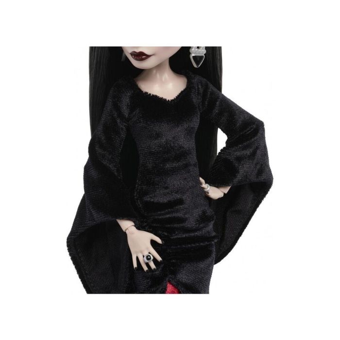 MATTEL Muñeca Morticia Miercoles Wednesday Monster High, muñeca coleccionable con personajes de la serie Addams Family