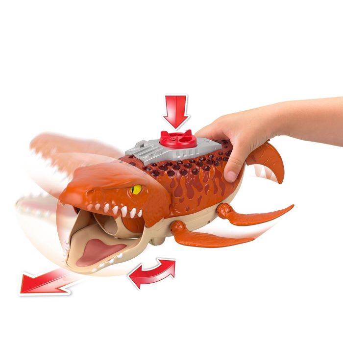 Imaginext Jfr23 Mosasaurus Jurassic World Persecución y Mordiscos, Sonido y Movimiento, 45cm, Figura, Lancha Lanzador +3 años 3 Imaginext Jfr23 Mosasaurus Jurassic World Persecución y Mordiscos, Sonido y Movimiento, 45cm, Figura, Lancha Lanzador +3 años 3