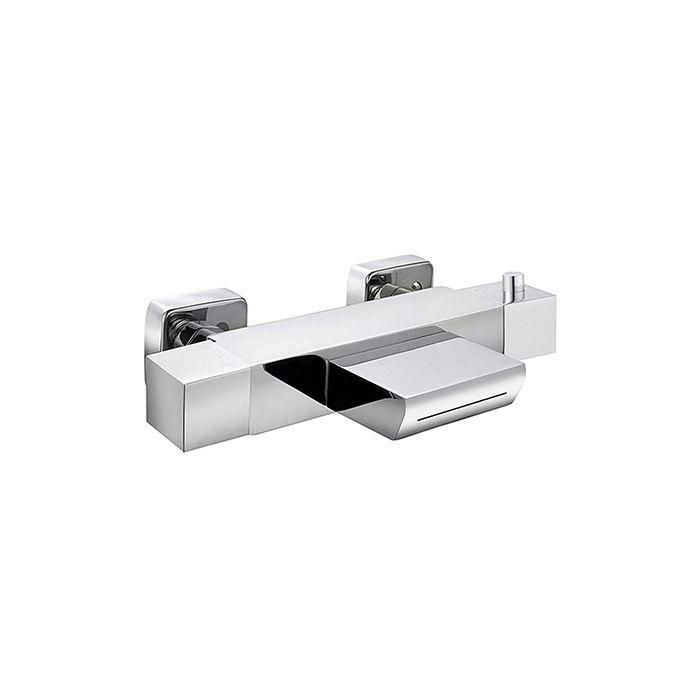 ROUSSEAU KAREN Grifo monomando termostático para baño y ducha, acabado Cromo, cuerpo de latón, mango de metal, cabezales de cerámica, 150mm ROUSSEAU KAREN Grifo monomando termostático para baño y ducha, acabado Cromo, cuerpo de latón, mango de metal, cabezales de cerámica, 150mm