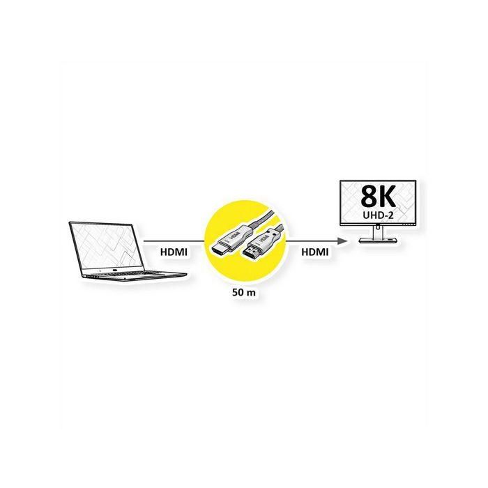 Value Cable UHD HDMI Active Optical (AOC), M/M, 50 m 1 Value Cable UHD HDMI Active Optical (AOC), M/M, 50 m 1