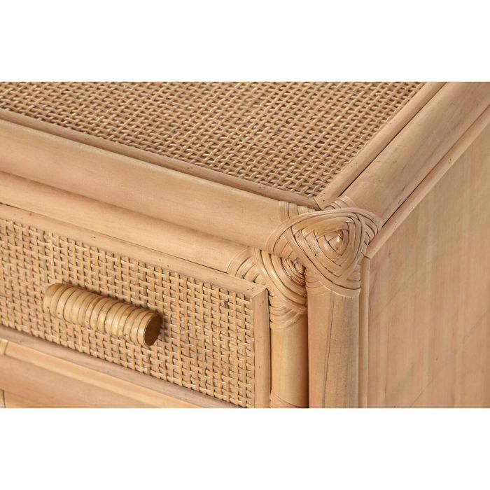 DKD Home Decor Mueble para TV Tropical de Abeto y Ratán Marrón Claro Acabado Natural con 5 Cajones y 1 Estantería 120x30x45 cm 2 DKD Home Decor Mueble para TV Tropical de Abeto y Ratán Marrón Claro Acabado Natural con 5 Cajones y 1 Estantería 120x30x45 cm 2