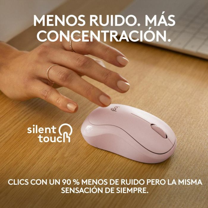 Logitech M240 Mouse Bluetooth, inalámbrico, compacto, portátil, monitoreo de fluidos - rosa 6