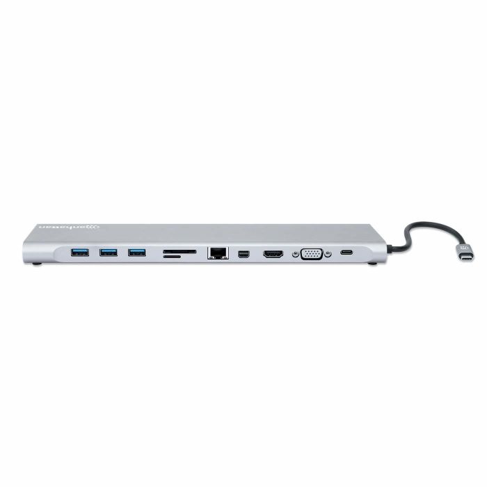 MANHATTAN USB-C ÜPD 11in1-Dockingstation MST für 3 Monitore 11