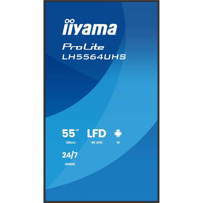 iiyama Monitor Profesional 55" UHD 4K (3840x2160) Panel VA DLED 500cd/m² Haze 25% Operación 24/7 Android 14 7 iiyama Monitor Profesional 55" UHD 4K (3840x2160) Panel VA DLED 500cd/m² Haze 25% Operación 24/7 Android 14 7