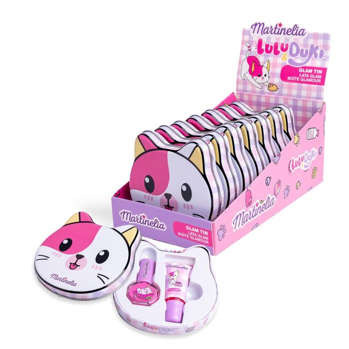 Martinelia 85478 Set Infantil Brillo de Labios y Esmalte de Uñas Soluble con Diseño Kitty en Lata de Metal Lulu & Duky 4