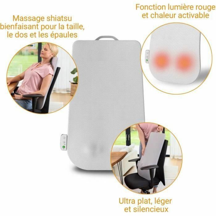 Medisana Respaldo de Masaje MC 600 Ultrafino Shiatsu con Calefacción 4 Programas Blanco 3 Medisana Respaldo de Masaje MC 600 Ultrafino Shiatsu con Calefacción 4 Programas Blanco 3