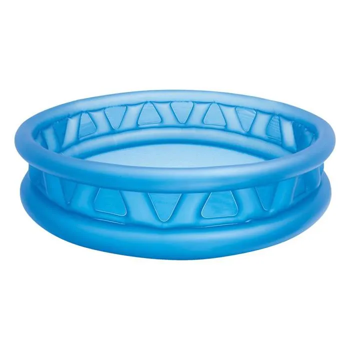 Intex Piscina Inflable Redonda Blanda 1.88x0.46m para Niños y Familias con 3 Cámaras de Aire y Drenaje