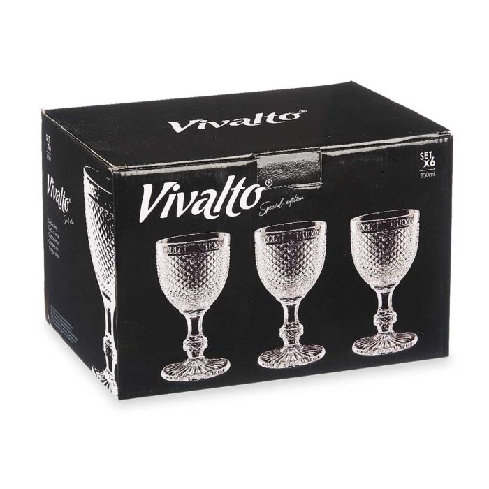 Copa Diamante Vino Transparente 330 Ml Vivalto 8X16CM (36 Unidades) 1 Copa Diamante Vino Transparente 330 Ml Vivalto 8X16CM (36 Unidades) 1