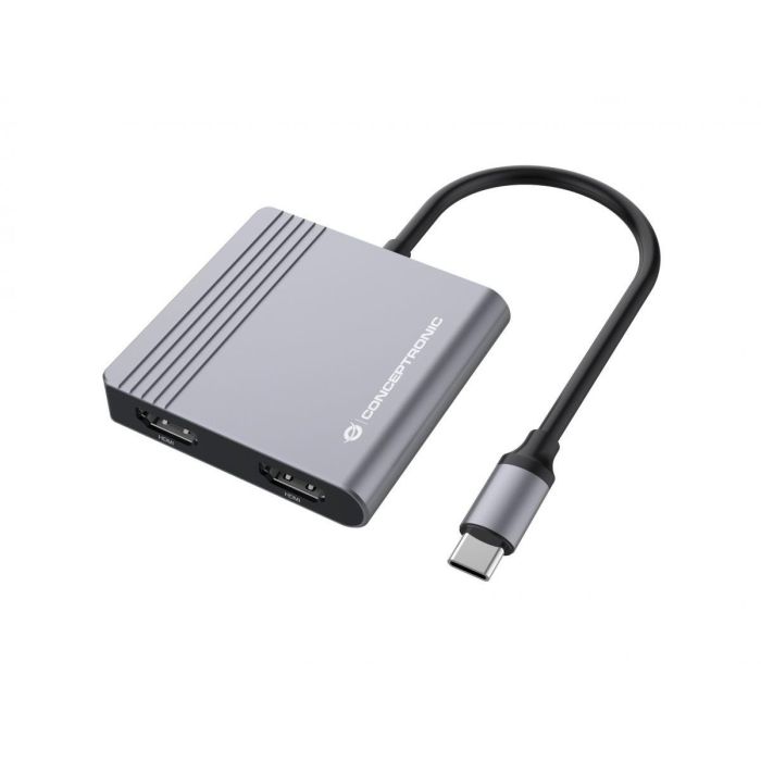 Conceptronic DONN13GR Hub USB Tipo C con HDMI, USB-C PD y USB 3.0 para MacBook, Chromebook y más, 4 en 1 1 Conceptronic DONN13GR Hub USB Tipo C con HDMI, USB-C PD y USB 3.0 para MacBook, Chromebook y más, 4 en 1 1