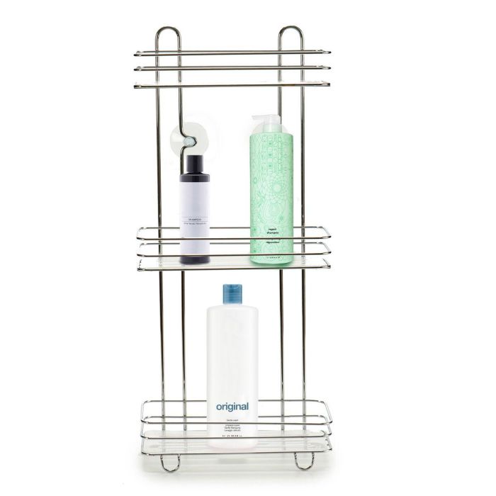 Estantería de Baño Berilo 55441 Transparente Plateado 26 x 59,5 x 13,5 cm 13,5 x 59,5 x 26 cm 1