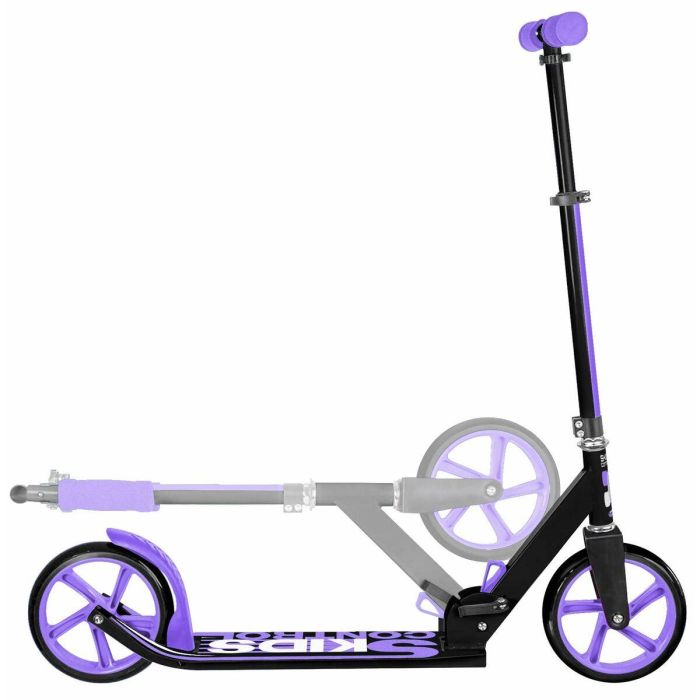 UNIVERSAL - Scooter plegable ajustable de 200 mm con soporte de control de patinaje de color malva 10