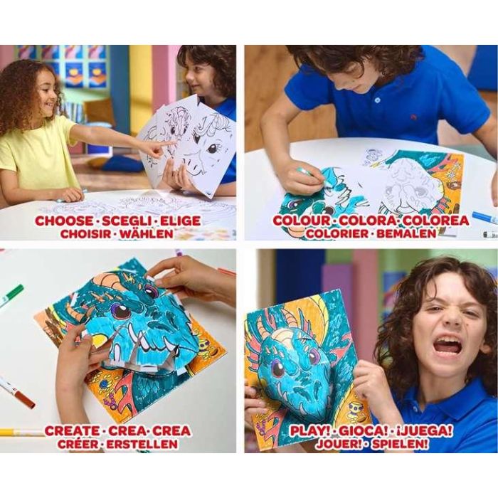 Actividades 3D color pops mystica setl con 3 fondos ,3 hojas 3d, 7 rotuladores,3 hojas adhesivas y cnta adhesiva. 29x22x2.6 cm 2 Actividades 3D color pops mystica setl con 3 fondos ,3 hojas 3d, 7 rotuladores,3 hojas adhesivas y cnta adhesiva. 29x22x2.6 cm 2