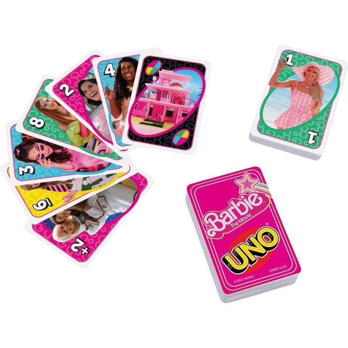 Uno Juego De Cartas Barbie The Movie HPY59 Mattel Games +7 Años 1