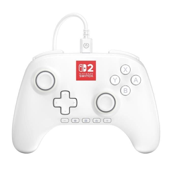 Power A 617885152917 Gamepad Nintendo Switch 2, Con Cable, Blanco