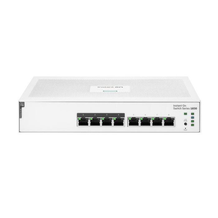Aruba Instant On 1830 Switch Gestionado Inteligente Capa 2, 8 Puertos Gigabit PoE Clase 4 con 65W para Pequeñas Empresas