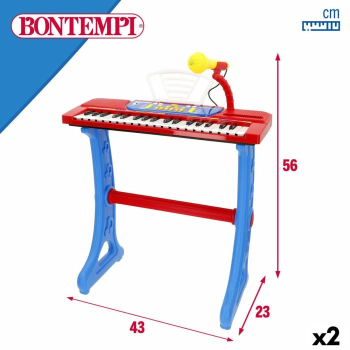 Teclado 37 Teclas Bontempi 43 x 56 x 23 cm (2 Unidades) 15