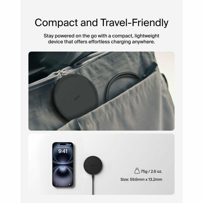 Cargador Inalámbrico Belkin WIA012HQBK Negro 15 W 1 Cargador Inalámbrico Belkin WIA012HQBK Negro 15 W 1