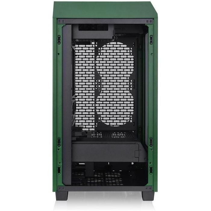 Thermaltake The Tower 200 TG Dark Green Mini Tower PC Verde Oscuro Mini-ITX para Gaming con Panel de Vidrio Templado 4